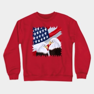 American Pride Through the Eyes of Eagles Crewneck Sweatshirt